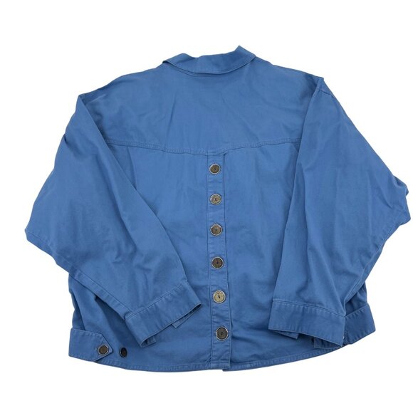 Intro By Fenn Wright & Manson Blue Button-Down Women’s Shirt Size S long sleeve - Picture 4 of 4